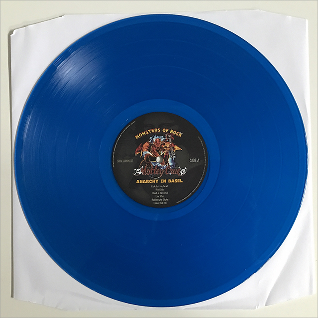 MÖTLEY CRÜE - ANARCHY IN BASEL, BLUE VINYL, BOOTLEG LP