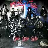 PERSONALIZED AUTOGRAPHED GIRLS GIRLS GIRLS LP FROM VINCE NEIL