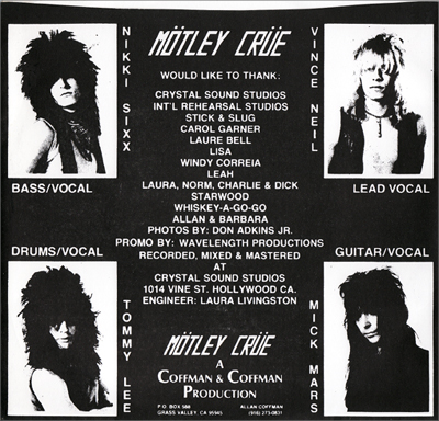 Mötley Crüe, Stick To Your Guns, Leäther Records, The Japanese Bootleg, 7-inch single