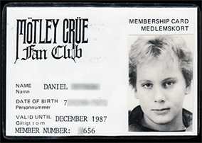 MOTLEY CRUE - FAN CLUB MEMBERSHIP CARD